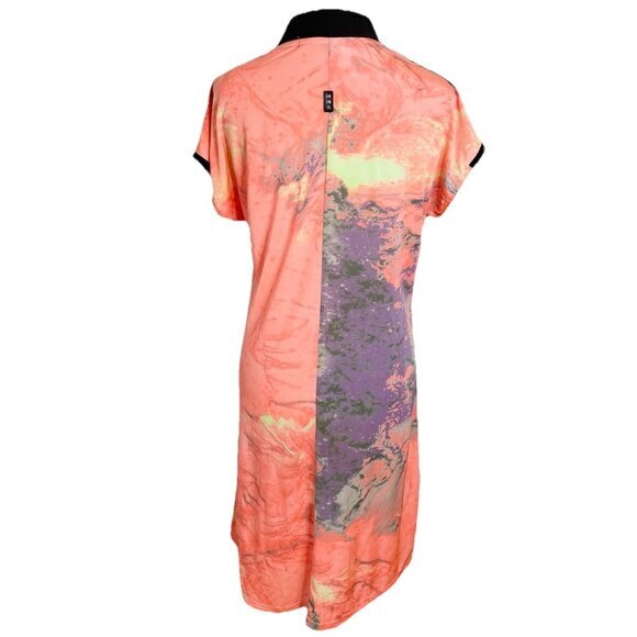 JAMIE SADOCK Zip Pull Over DRESS Neon Orange Cruise Gorpcore Golf SIZE SMALL - Picture 3 of 4